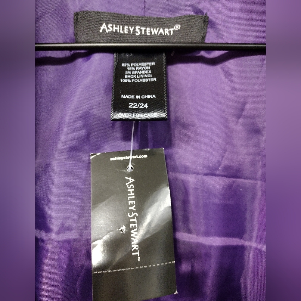 Ashley Stewart Deep Purple Trench Coat